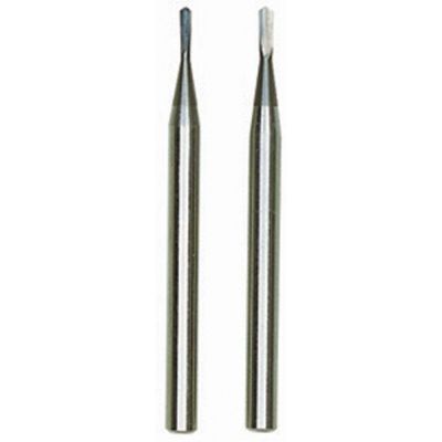 2 forets-fraises en m�tal renforc� (forme de lance) � 0,6 et 0,8 mm PROXXON