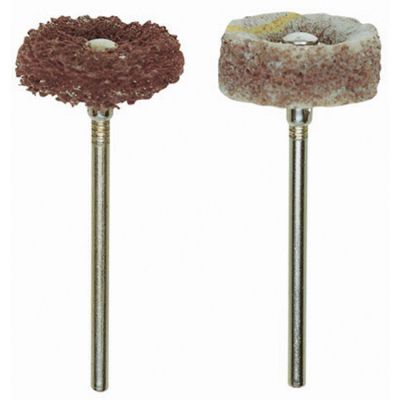 2 brosses de pon�age en non-tiss� de nylon pour l'acier PROXXON