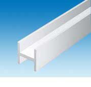 EVERGGREEN carte plastique profil� pour mod�lisme profil� en  H  L.3,96x355mm.
