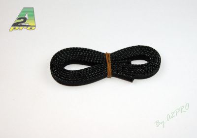 Gaine tress�e extensible passe-fil noire 6mm (1m) - 170060