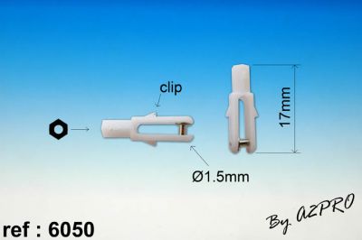 Micro chape nylon M2 avec axe m�tal (10 pcs)
