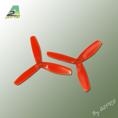 H�lice Gemfan Tripale  fibre 5x5 demi bullnose orange (2 pcs)