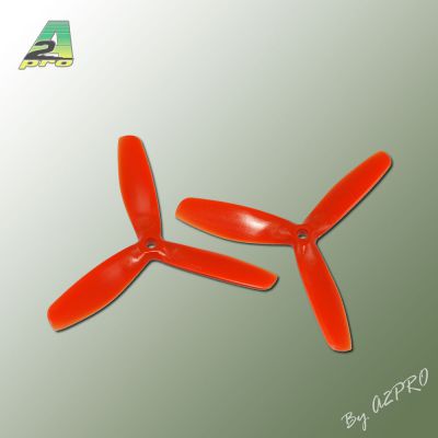 H�lice Gemfan Tripale  fibre push 5x5 demi bullnose orange (2 pcs)