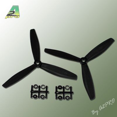 H�lice Gemfan Tripale  fibre 6x4 demi bullnose noir (2 pcs)