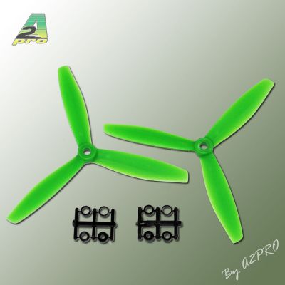 H�lice Gemfan Tripale fibre 6x4 demi bullnose vert (2 pcs)
