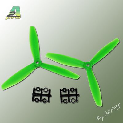 H�lice Gemfan Tripale  fibre push 6x4 demi bullnose vert (2pcs)