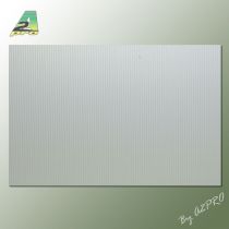 PVC transparent et mat avec nervure sens largeur 475x328x1,3mm