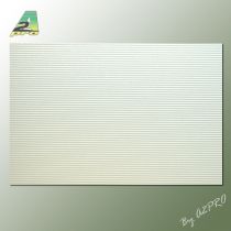 PVC transparent et mat avec nervure sens longueur 475x328x1,3mm