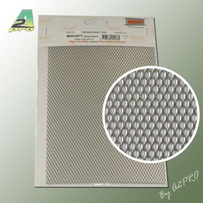 Grille acier inoxydable 200x140x1,10mm maille de 1,7x3,5mm