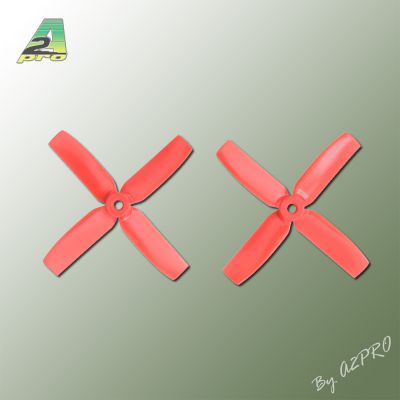 H�lice Gemfan 4x4 Master 4 blade bullnose rouge (2 paires CW+CCW)