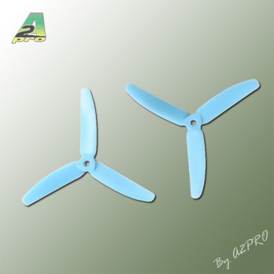 H�lice Gemfan 5x4 Master 3 blade bleu (2 paires CW+CCW)