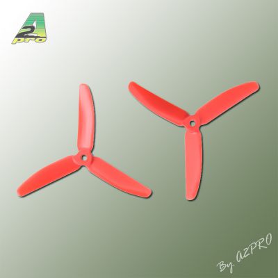 H�lice Gemfan 5x4 Master 3 blade rouge (2 paires CW+CCW)