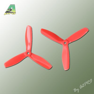 H�lice Gemfan 5x4,5 Master 3 blade bullnose rouge (2 paires CW+CCW)
