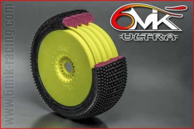 Pneu 6Mik WEAPON 15/25� ULTRA Mont�s-Coll�s sur jantes  jaunes (la paire) - TUY11525 - Pi�ces et Options 6Mik