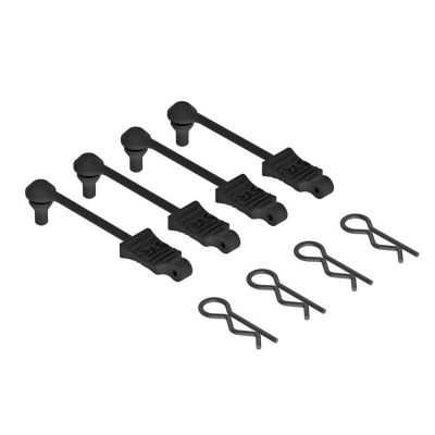 AR390165 Body Clip Retainer 1/10 Scale Black (4) - HORIZON HOBBY - R�f�rence: ARAC3445