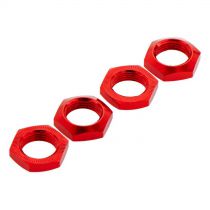 AR330360 Aluminum Wheel Nut 17mm Red Nero (4) - HORIZON HOBBY - Référence: ARAC9428