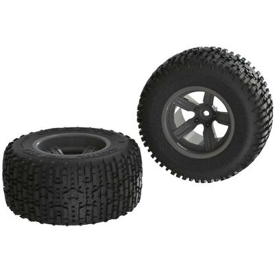 AR550041 Dirtrunner ST Rear Tire Set Glued Black ( - HORIZON HOBBY - R�f�rence: ARAC9625