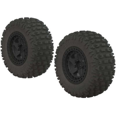 AR550042 Fortress SC Tire Set Glued Black (2) - HORIZON HOBBY - R�f�rence: ARAC9630