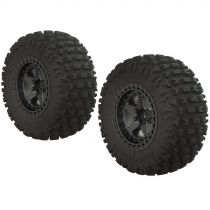 AR550043 Fortress SC Tire Set Glued Blk Chrm (2) - HORIZON HOBBY - Référence: ARAC9631