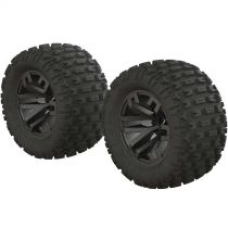 AR550045 Fortress MT Tire Set Glued Blk Chrm (2) - HORIZON HOBBY - Référence: ARAC9633