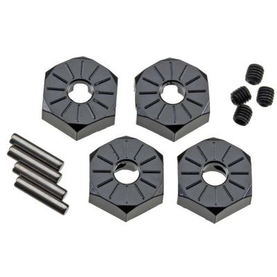 AX30427 Aluminum Hub Narrow 12mm Black (4) - HORIZON HOBBY - R�f�rence: AXIC3042