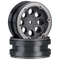 AX8087 8-Hole 1.9 Beadlock Wheel Black (2) - HORIZON HOBBY - Référence: AXIC8087