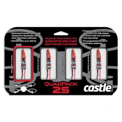 QuadPack 25, 25AMP Multi-Rotor (4) Pack - HORIZON HOBBY - R�f�rence: CSE010013200