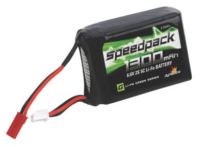 Pack d'accu RX SpeedPack Vert 6.6V 1300mAh 2S 5C LiFe - HORIZON HOBBY - R�f�rence: DYN1413