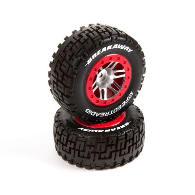 Speed Treads -Pneus SC Hook Up mont�s sur jantes: SLH F, 4X4 av/arr - HORIZON HOBBY - R�f�rence: DYN5117