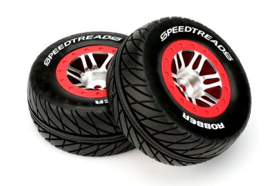 Traxxas Slash -Pneus avants Speddtreads mont�s (2) - HORIZON HOBBY - R�f�rence: DYN5122