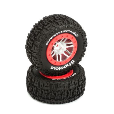 Traxxas Slash -Pneus avant SCT Speedtreads Shootout mont�s sur jantes (2) - HORIZON HOBBY - R�f�rence: DYN5125
