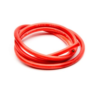 C�ble silicone section 6mm�, longueur 76mm, rouge - HORIZON HOBBY - R�f�rence: DYN8860