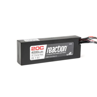 Pack REACTION 7,4V 4000mAh 2S 20C Lipo Coque rigide: EC3 - HORIZON HOBBY - R�f�rence: DYN9001EC