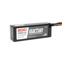 Batterie Reaction Li-Po 3S 11,1V 4000mA 20C, boitier rigide, prise Deans - HORIZON HOBBY - Référence: DYN9002D