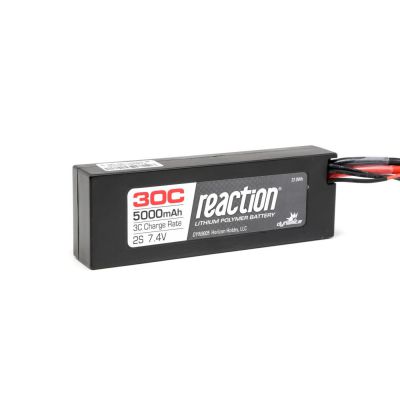 Batterie Reaction Li-Po 2S 7,4V 5000mA 30C, boitier rigide, prise Deans - HORIZON HOBBY - R�f�rence: DYN9005D