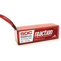 Batterie Reaction Li-Po 4S 14.8V 5000mA 50C, boitier rigide, prise EC5 - HORIZON HOBBY - Référence: DYNB3804EC