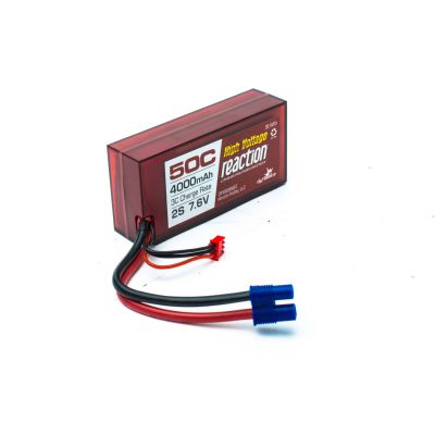Batterie Li-Po Reaction HV 2S 7,6V 4000mA 50C, Boitier rigide: 96mm - HORIZON HOBBY - R�f�rence: DYNB3850EC