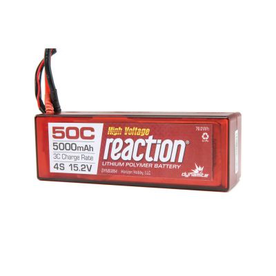 Batterie Li-Po Reaction HV 4S 15,2V 5000mA 50C, Boitier rigide: EC5 - HORIZON HOBBY - R�f�rence: DYNB3854EC