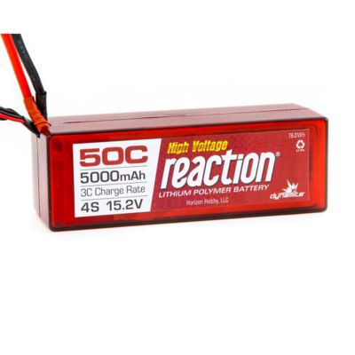Batterie Li-Po Reaction HV 4S 15,2V 5000mA 50C, Boitier rigide: TRA - HORIZON HOBBY - R�f�rence: DYNB3854T