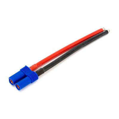 Prise EC5 cot� batterie avec c�ble long. 10cm - HORIZON HOBBY - R�f�rence: DYNC0025