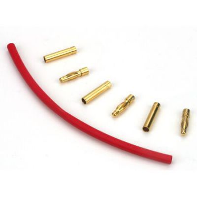 Set de connecteurs cylindriques plaqu�s or Diam 4mm (3) - HORIZON HOBBY - R�f�rence: DYNC0050