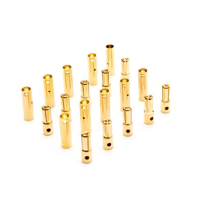 Set de connecteurs cylindriques plaqu�s or diam. 4mm (10) - HORIZON HOBBY - R�f�rence: DYNC0087