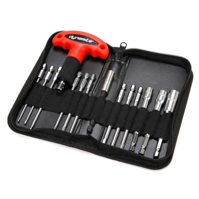 Set d'outillage DELUXE pour mod�les grande �chelle, carr� 1/4 ,avec poign�e, 100/110mm - HORIZON HOBBY - R�f�rence: DYNT1074