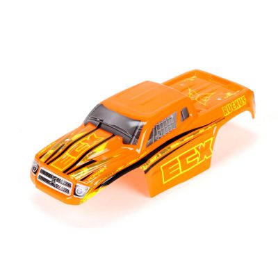 1:18 4WD Ruckus - Carrosserie peinte, Orange/Jaune - HORIZON HOBBY - R�f�rence: ECX210004