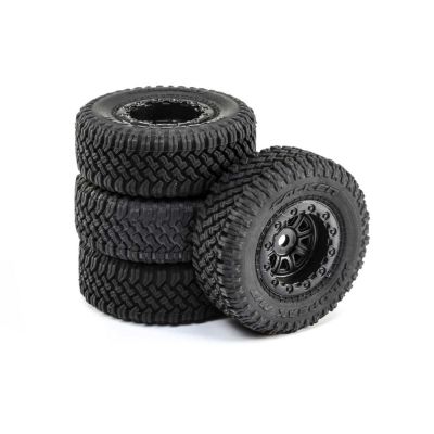 Premount Tire (4): 1/24 4WD Barrage - HORIZON HOBBY - R�f�rence: ECX40008