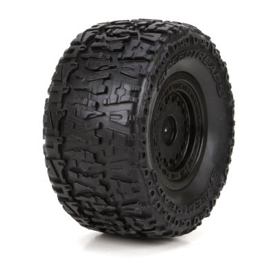 Ruckus 1/18 - Pneus mont�s sur jantes av/arr - HORIZON HOBBY - R�f�rence: ECX41000