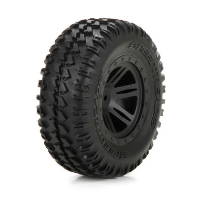 AMP DB 1/10 - Pneus avant mont�s sur jantes noires (2) - HORIZON HOBBY - R�f�rence: ECX43011