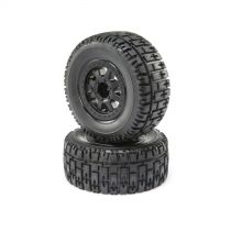 FR/R Tire,Prmnt,Blk Wheel (2):1/10 2wd/4wd Torment - HORIZON HOBBY - Référence: ECX43014