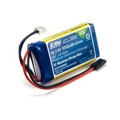 E-FLITE Batterie RX Li-Po 1250mA - HORIZON HOBBY - R�f�rence: EFLB12502SLP