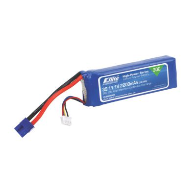 Accu Li-Po 2200mAh 3S 11,1v 30C, prise EC3 - HORIZON HOBBY - R�f�rence: EFLB22003S30